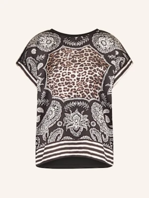 Marc Aurel Bluzka Z Mieszanki Materiałów schwarz