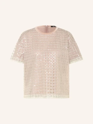 Marc Aurel Bluzka Z Siateczki Z Cekinami beige