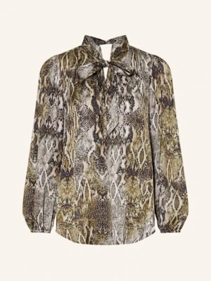 Marc Aurel Bluzka Z Wiązaniem Pod Szyją Z Satyny gruen