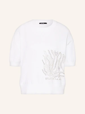 Marc Aurel Dzianinowa Koszulka Z Ozdobnymi Kamykami weiss