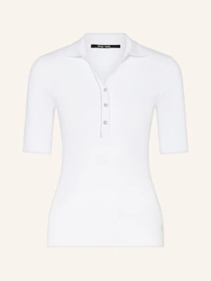 Marc Aurel Koszulka Polo Z Dżerseju Z Ozdobnymi Kamykami weiss