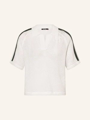 Marc Aurel Koszulka Polo Z Dzianiny Z Lampasami weiss