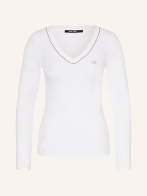 Marc Aurel Koszulka Z Długim Rękawem Z Ozdobnymi Kamykami weiss