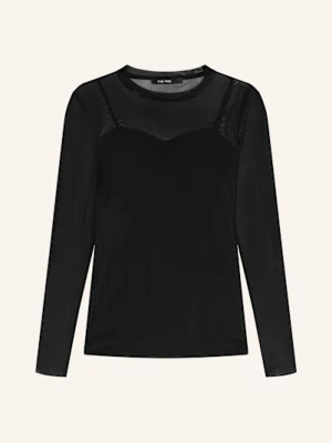 Marc Aurel Koszulka Z Długim Rękawem Z Siateczki schwarz