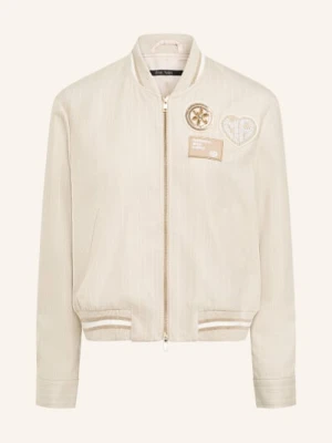 Marc Aurel Kurtka Z Błyszczącą Nicią I Kamieniami Ozdobnymi beige