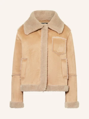 Marc Aurel Kurtka Z Imitacji Skóry Z Dodatkiem Sztucznego Futra beige