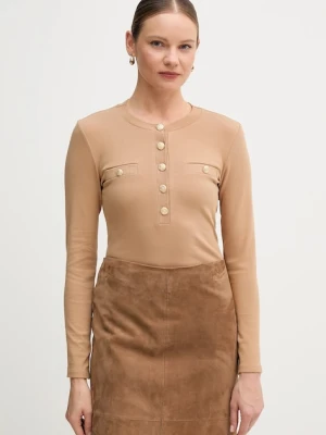 Marc Aurel longsleeve kolor beżowy 7705-7001-73918