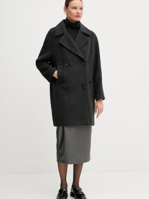 Marc Aurel płaszcz z dodatkiem wełny kolor szary 5025-1020-24808