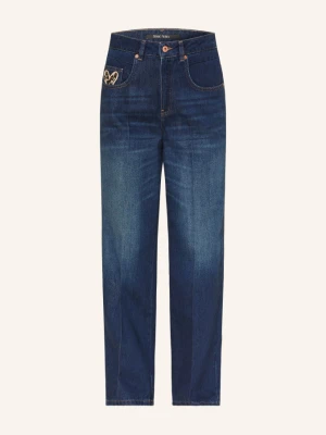 Marc Aurel Proste Dżinsy Z Ozdobnymi Perełkami blau 500036 dark blue denim