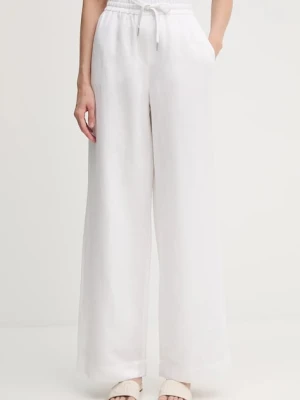 Marc Aurel spodnie damskie kolor biały szerokie high waist 1688-1000-93438