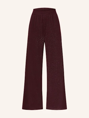 Marc Aurel Spodnie Marlena Z Błyszczącą Przędzą rot