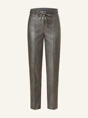 Marc Aurel Spodnie Z Imitacji Skóry grau