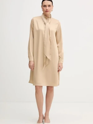 Marc Aurel sukienka kolor beżowy mini prosta 6584-2010-93474
