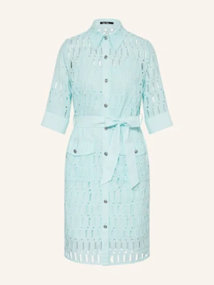 Marc Aurel Sukienka Koszulowa Z Dziurkowanej Koronki blau