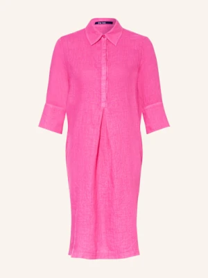 Marc Aurel Sukienka Z Lnu Z Rękawami 3/4 pink