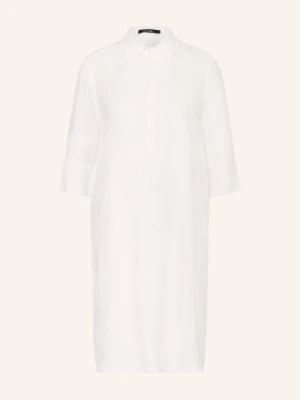 Marc Aurel Sukienka Z Lnu Z Rękawami 3/4 weiss