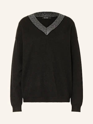 Marc Aurel Sweter Z Błyszczącą Przędzą schwarz