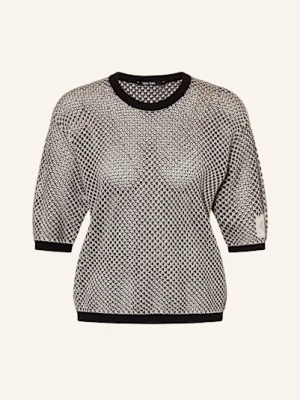 Marc Aurel Sweter Z Błyszczącą Przędzą schwarz