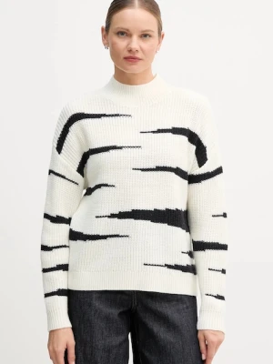 Marc Aurel sweter z domieszką wełny damski kolor beżowy 8044-8000-82090