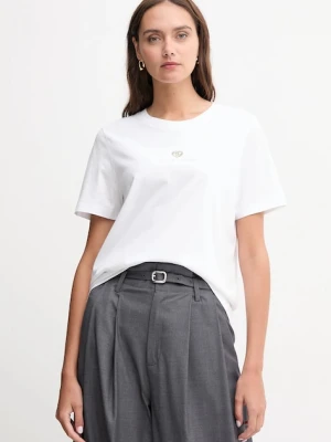 Marc Aurel t-shirt bawełniany damski kolor biały 7718-7000-73881