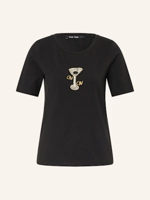 Marc Aurel T-Shirt Z Obszyciem Ozdobnymi Kamykami schwarz