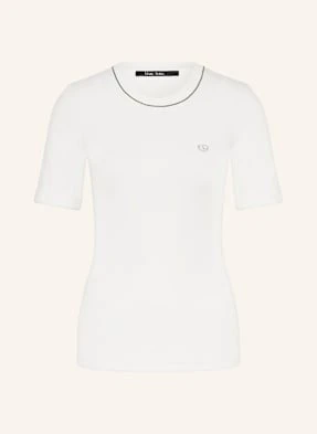 Marc Aurel T-Shirt Z Obszyciem Ozdobnymi Kamykami weiss