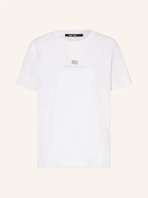 Marc Aurel T-Shirt Z Obszyciem Ozdobnymi Kamykami weiss