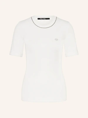 Marc Aurel T-Shirt Z Obszyciem Ozdobnymi Kamykami weiss