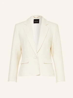 Marc Cain Blezer Bouclé Z Błyszczącą Przędzą weiss