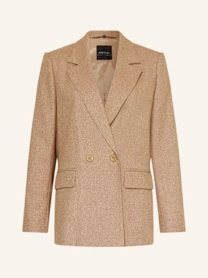 Marc Cain Blezer Z Błyszczącą Przędzą braun