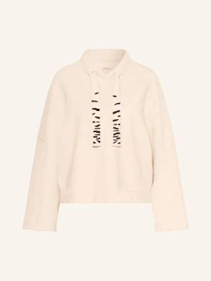Marc Cain Bluza Nierozpinana Z Ozdobnymi Kamykami beige