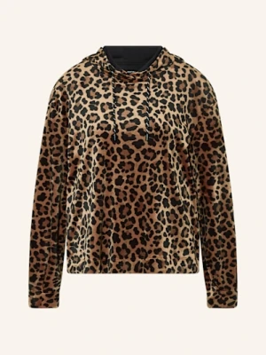 Marc Cain Bluza Z Kapturem Z Materiału Nicki braun