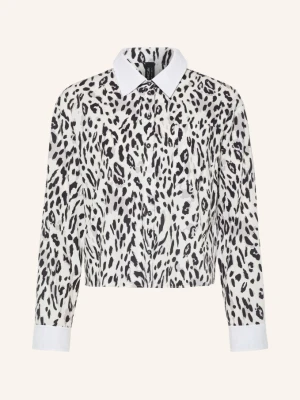 Marc Cain Bluzka Koszulowa schwarz 190 white and black