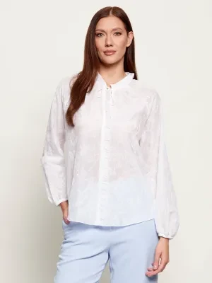 Marc Cain Bluzka | Loose fit | z dodatkiem jedwabiu