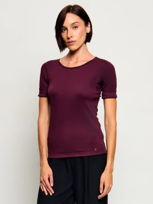 Marc Cain Bluzka | Slim Fit bordowy