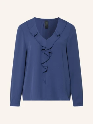 Marc Cain Bluzka Z Falbanami blau 391 midnight sail