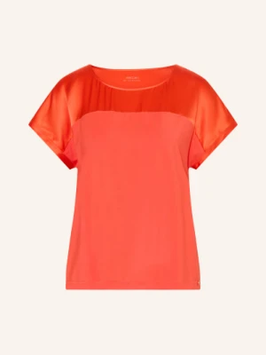 Marc Cain Bluzka Z Mieszanki Materiałów rot