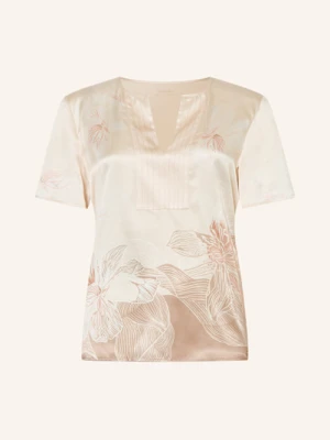 Marc Cain Bluzka Z Mieszanki Materiałów Z Dodatkiem Jedwabiu rosa