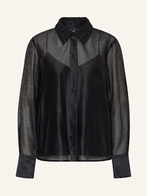 Marc Cain Bluzka Z Ozdobnymi Kamykami schwarz