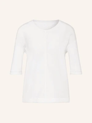 Marc Cain Bluzka Z Rękawem 3/4 Z Mieszanki Materiałów weiss