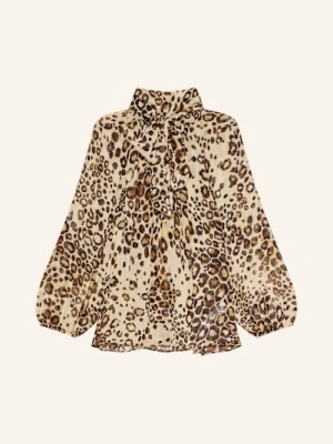 Marc Cain Bluzka Z Wiązaniem Pod Szyją beige