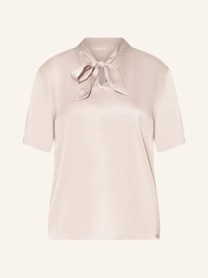 Marc Cain Bluzka Z Wiązaniem Pod Szyją Z Mieszanki Materiałów beige