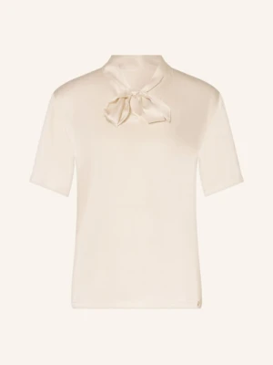 Marc Cain Bluzka Z Wiązaniem Pod Szyją Z Mieszanki Materiałów weiss