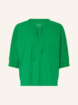 Marc Cain Bluzka Z Wiązaniem Pod Szyją Z Rękawami 3/4 gruen