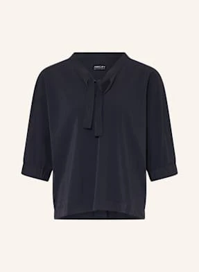 Marc Cain Bluzka Ze Wstążką I Rękawami 3/4 blau