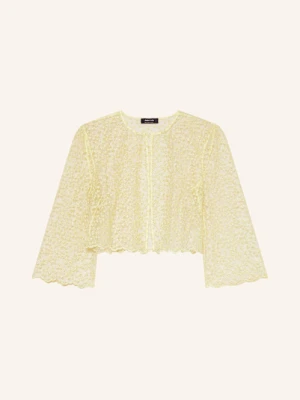 Marc Cain Bolerko Z Błyszczącą Przędzą gelb