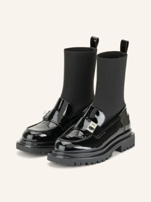 Marc Cain Buty Lakierowane schwarz CZARNY