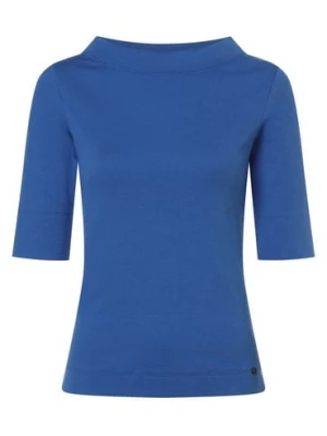 Marc Cain Collections Damska koszulka z długim rękawem Kobiety Bawełna niebieski jednolity,