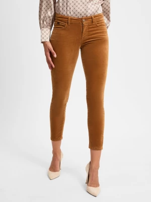 Marc Cain Collections Damskie spodnie skinny Kobiety brązowy jednolity,