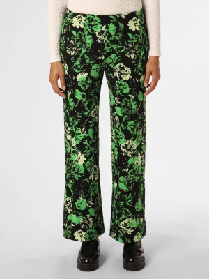 Marc Cain Collections Spodnie Kobiety Sztuczne włókno czarny|zielony|wielokolorowy wzorzysty,